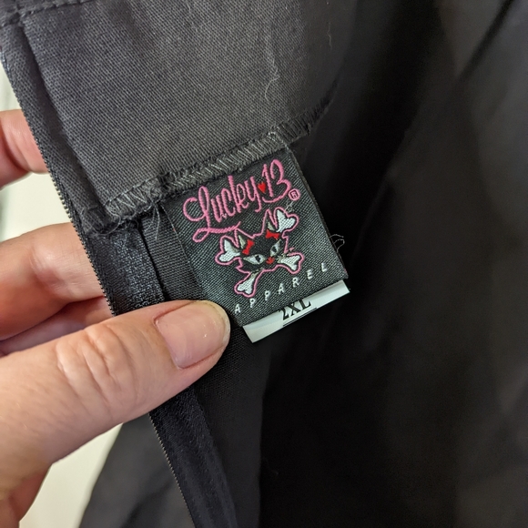 Lucky 13 Tattoo Rose pinup pencil skirt Wiggle dress 2XL - Picture 8 of 11